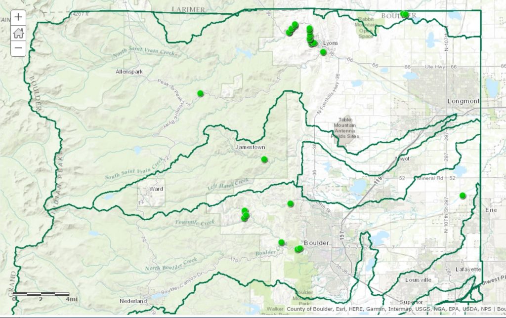 2013 Flood Recovery Buyout Map