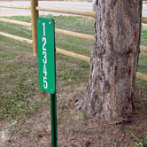 Mountain address sign green