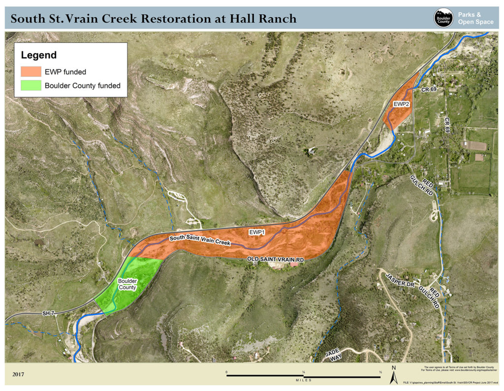 South St. Vrain Creek Restoration Map