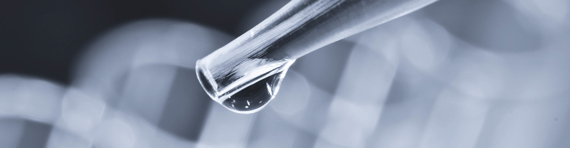 water droplet on a pipette