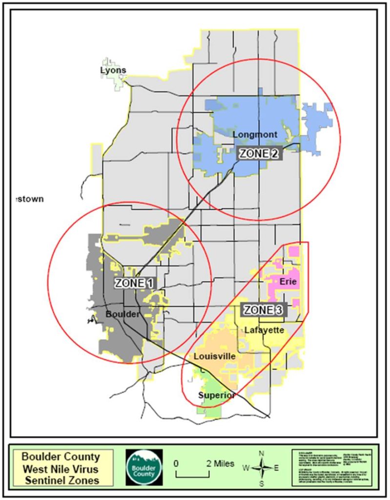 Sentinel Zones for mosquito testing
