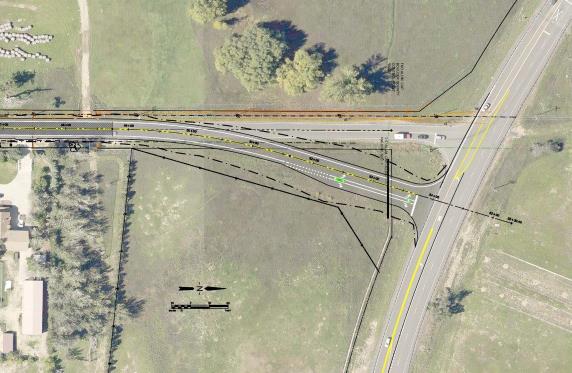 Proposed new alignment of 71st Street and CO Highway 52