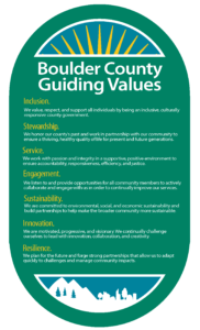 Boulder County Guiding Values - Updated January 2018