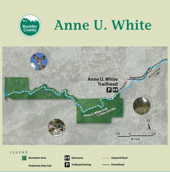 Map showing layout of newly opened Anne U. White trail