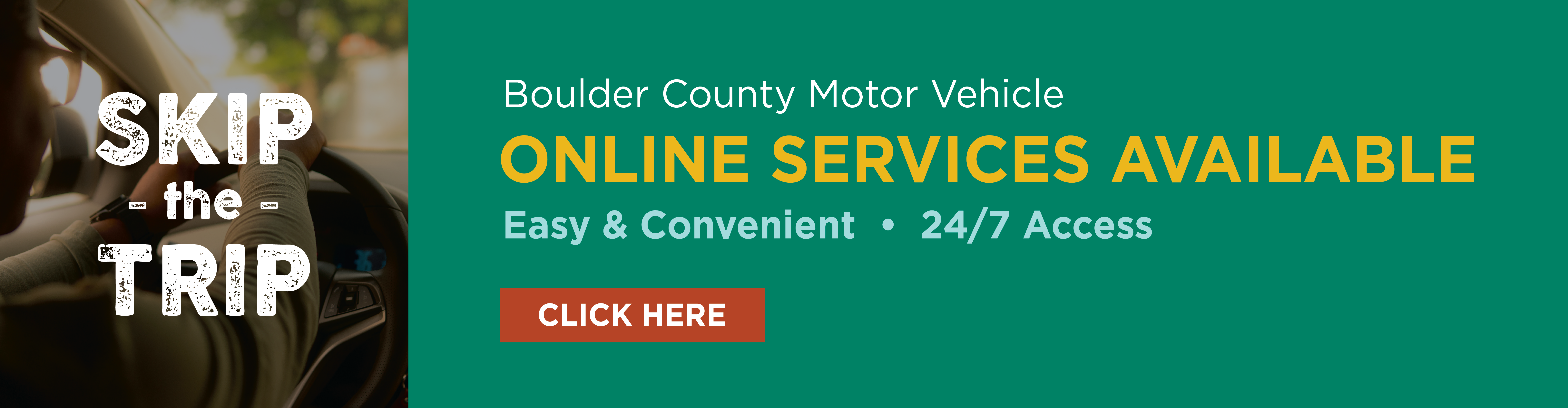 Motor vehicle online services available 24/7. Click here.